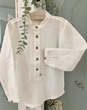 A Camisa de niño Pilar Batanero bambula BLANCA R130396