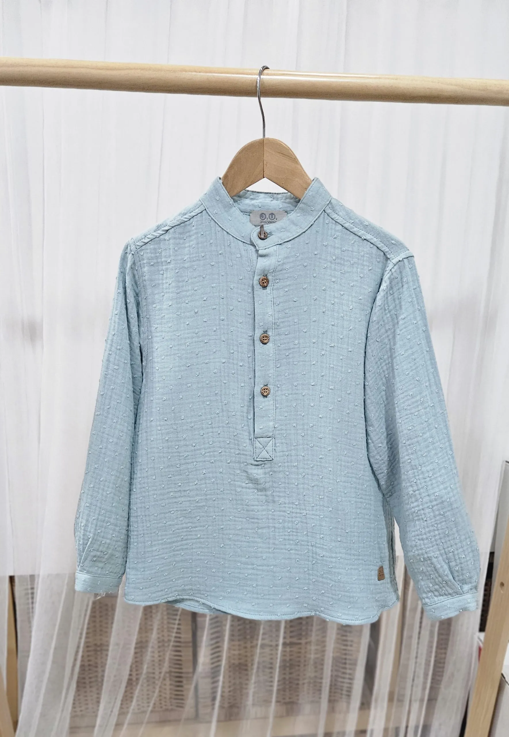 A Camisa niño algodón plumeti agua José Varón R230278