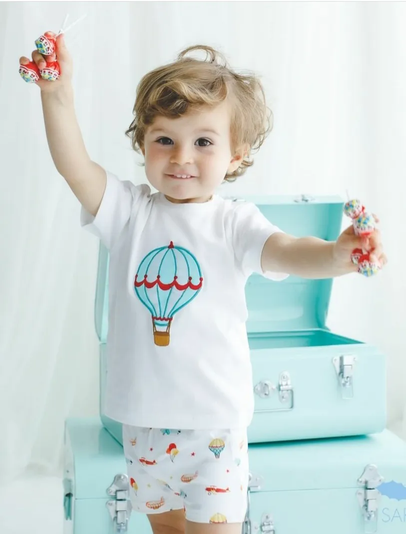 A Conjunto niño baño BOXER + CAMISETA globo R390263