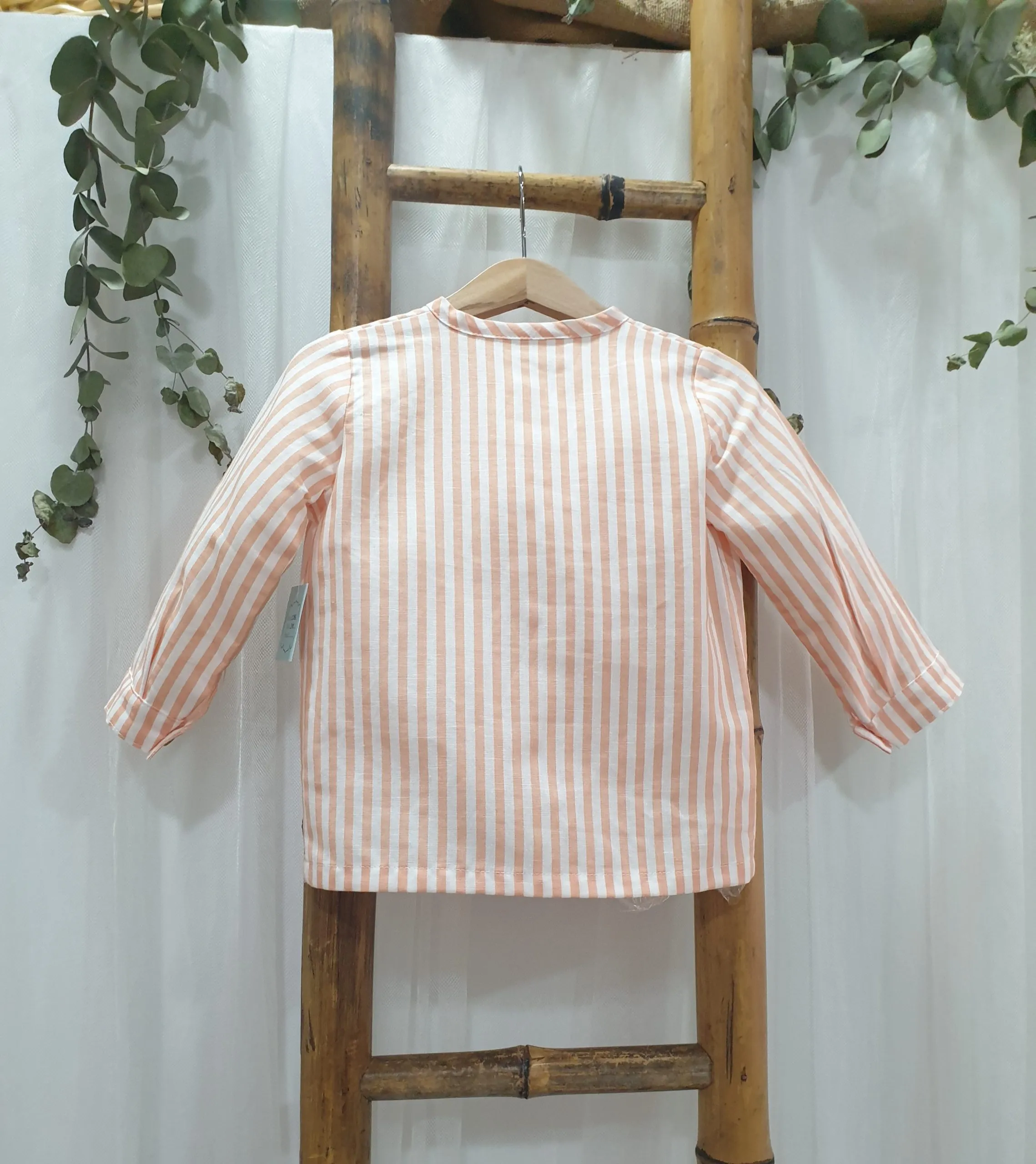 A Conjunto niño vichy mandarina / nube R220983