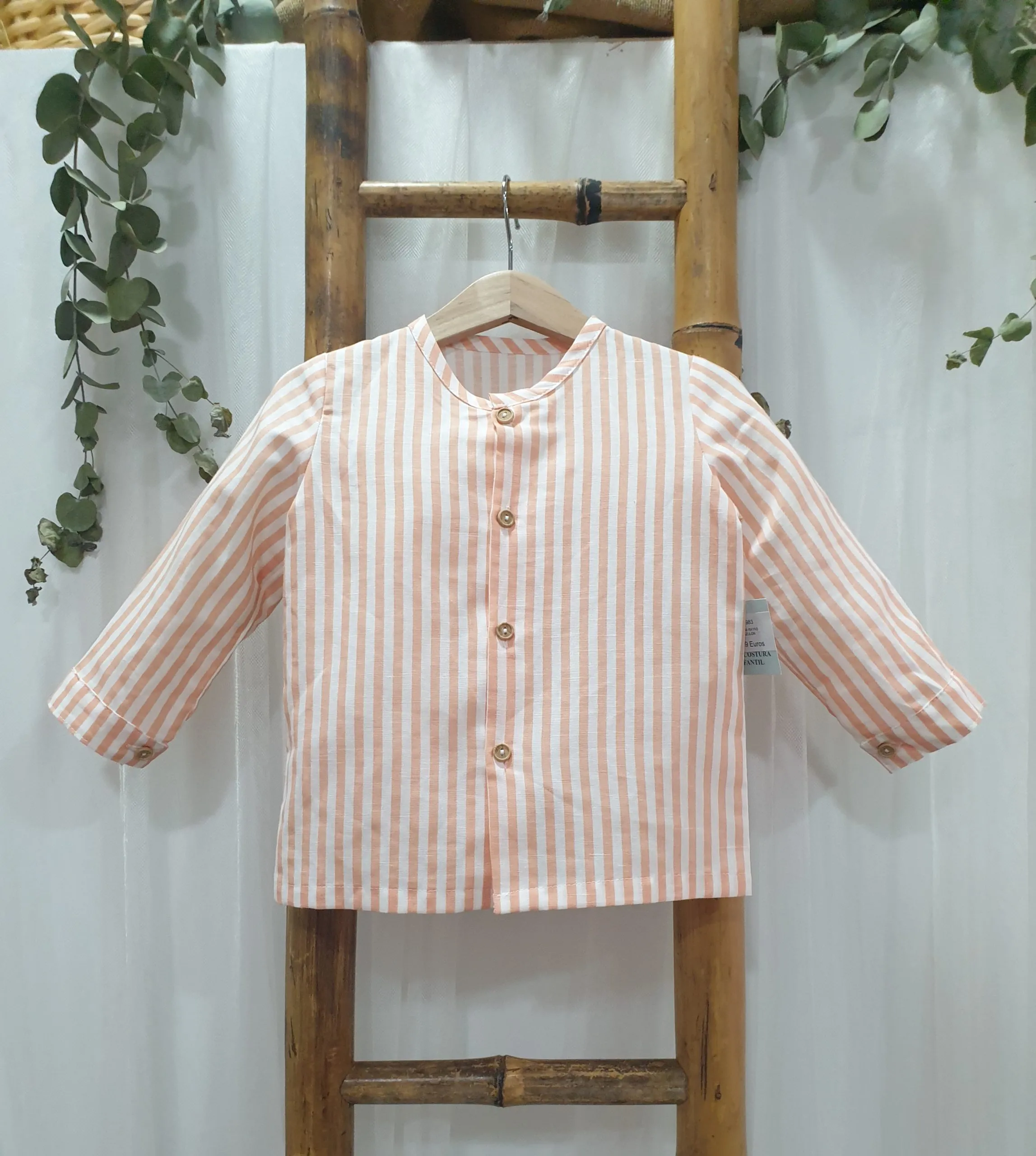 A Conjunto niño vichy mandarina / nube R220983