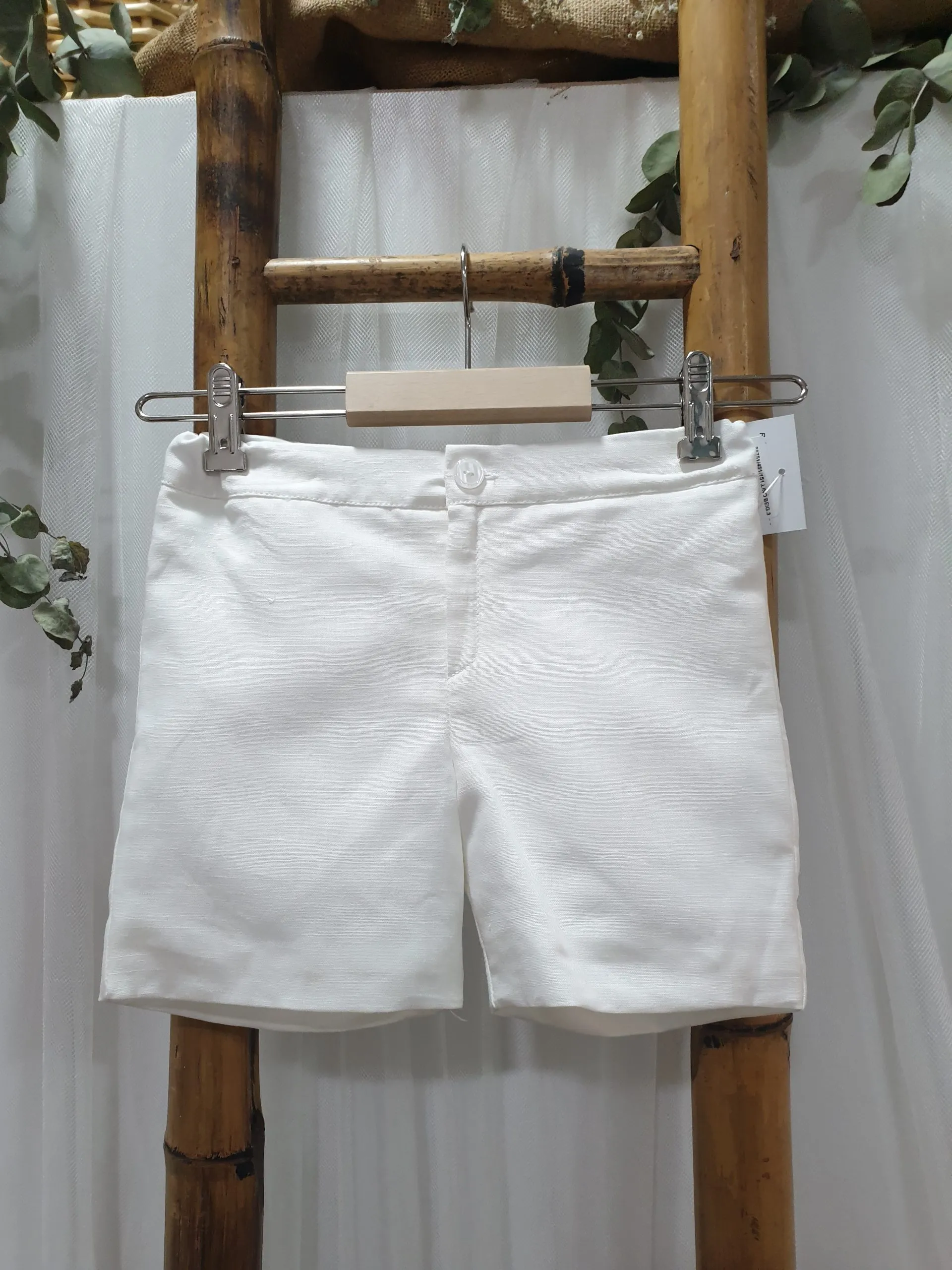 A Pantalón niño bermuda ceremonia crudo R400208