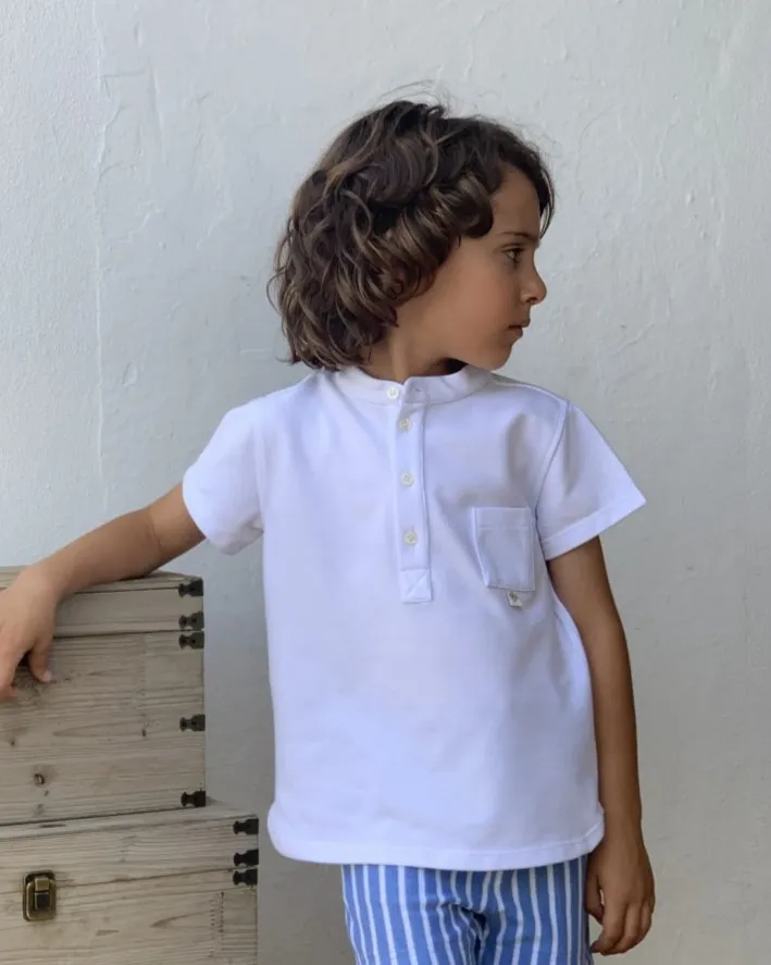 A Polo niño manga corta R150042 Blanco