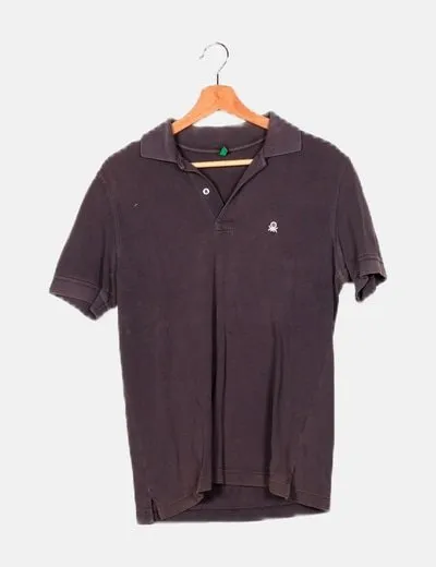 Benetton Polo gris básico