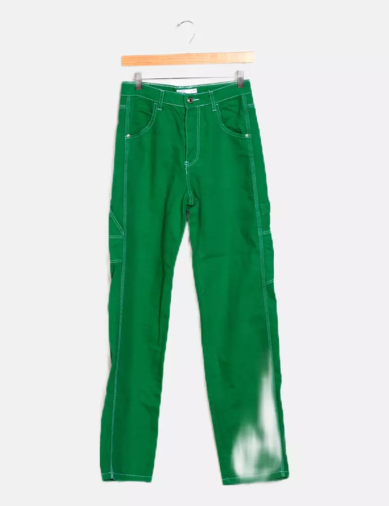 Bershka Jean verde básico