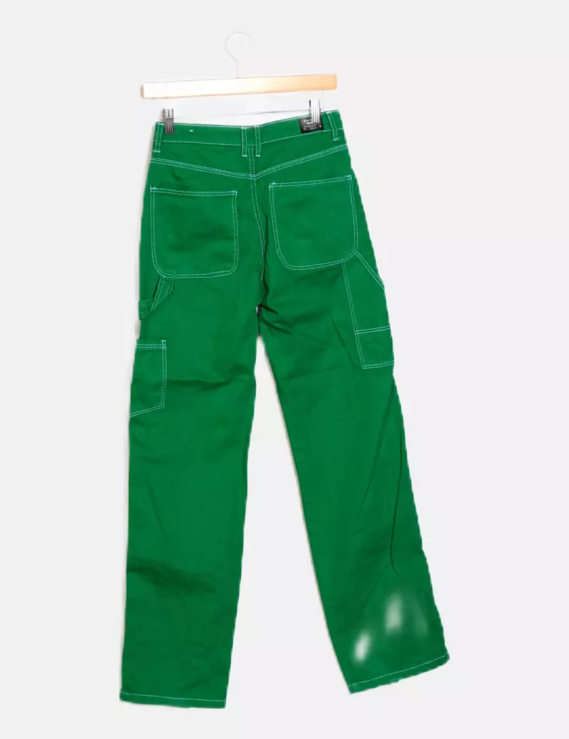 Bershka Jean verde básico