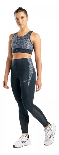 Calza Larga Deportiva Reebok Tiro Alto Aop Running Mujer