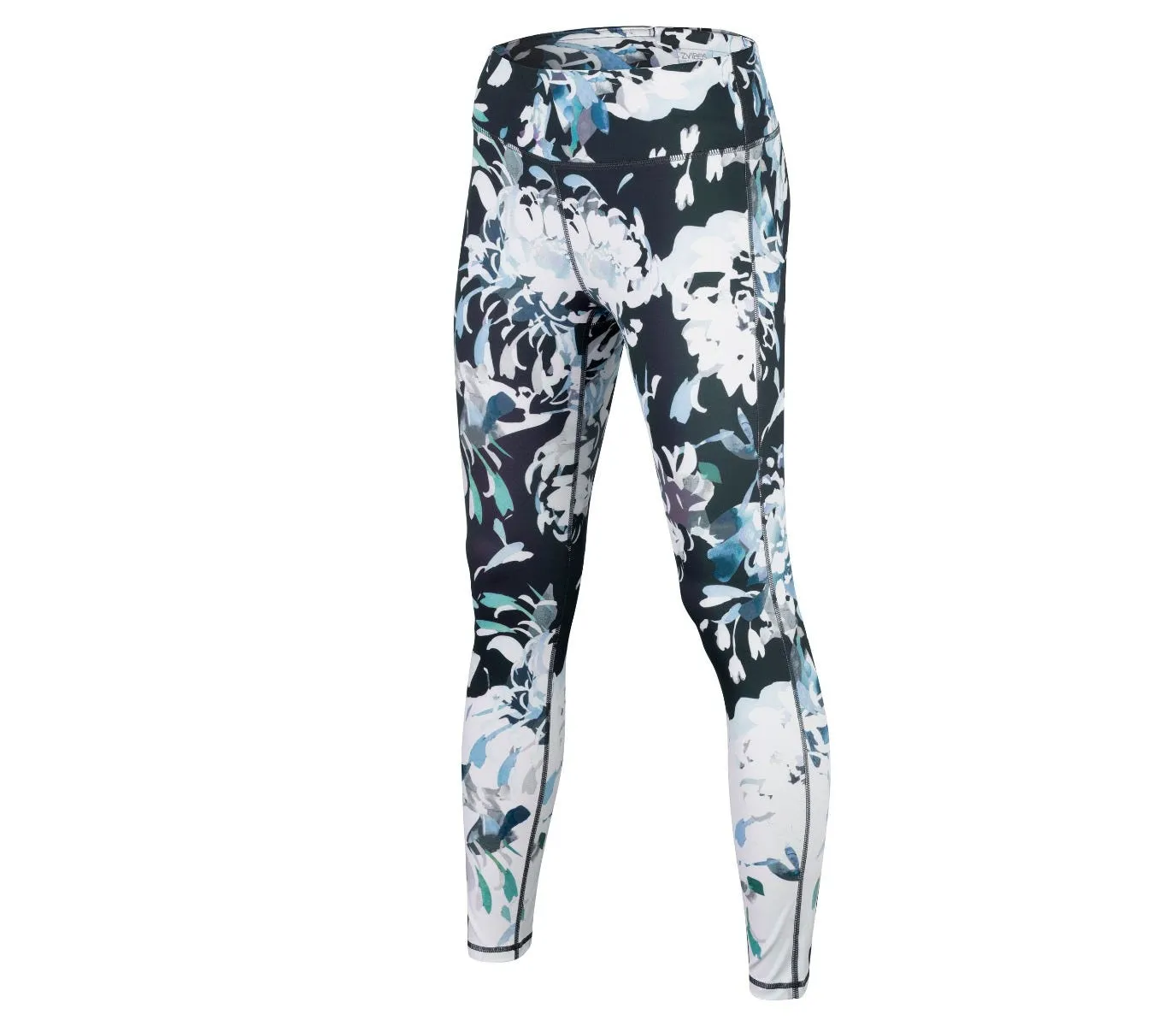 Calza Running Mujer ZVibes Athletic Print Turquesa