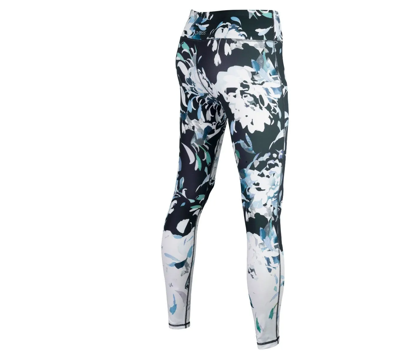 Calza Running Mujer ZVibes Athletic Print Turquesa