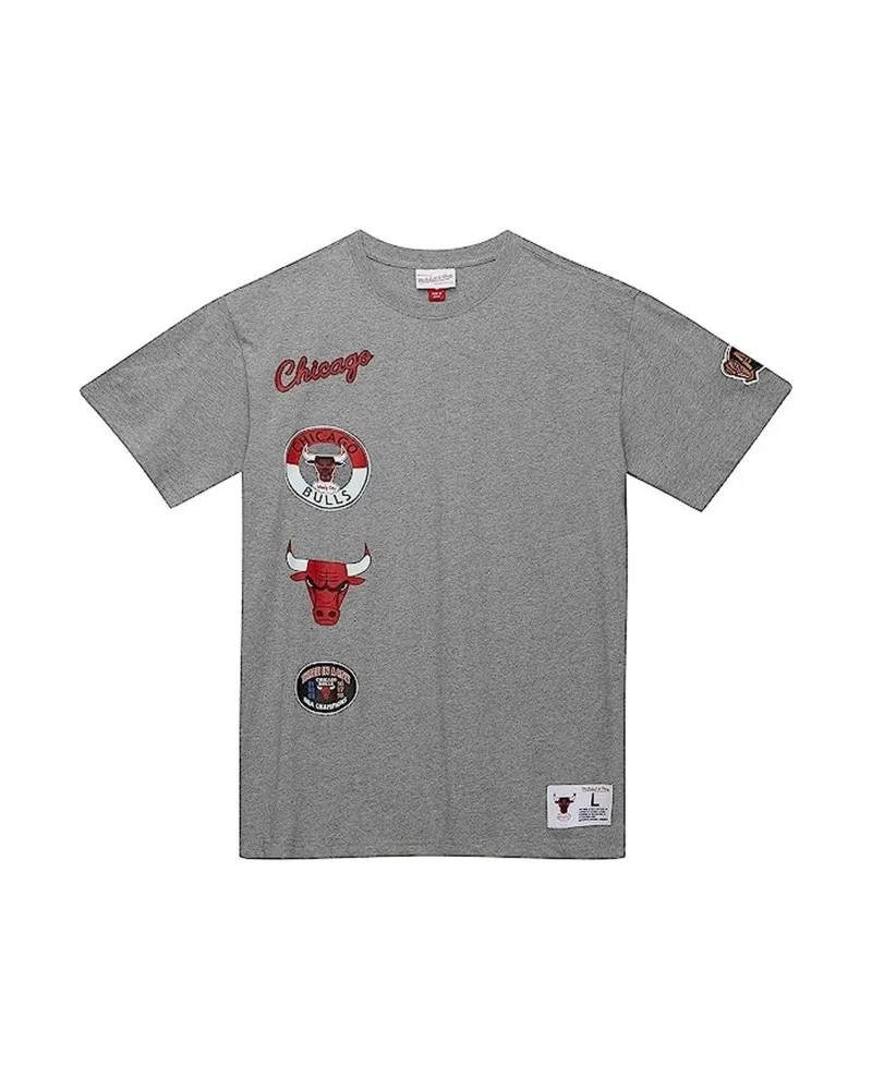 Camiseta mitchell & ness gris chicago bulls city collectio tee