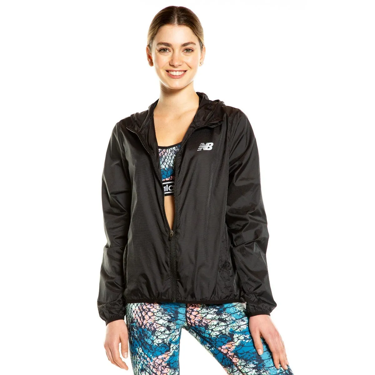 Cortaviento Running Mujer New Balance Empacable Negro