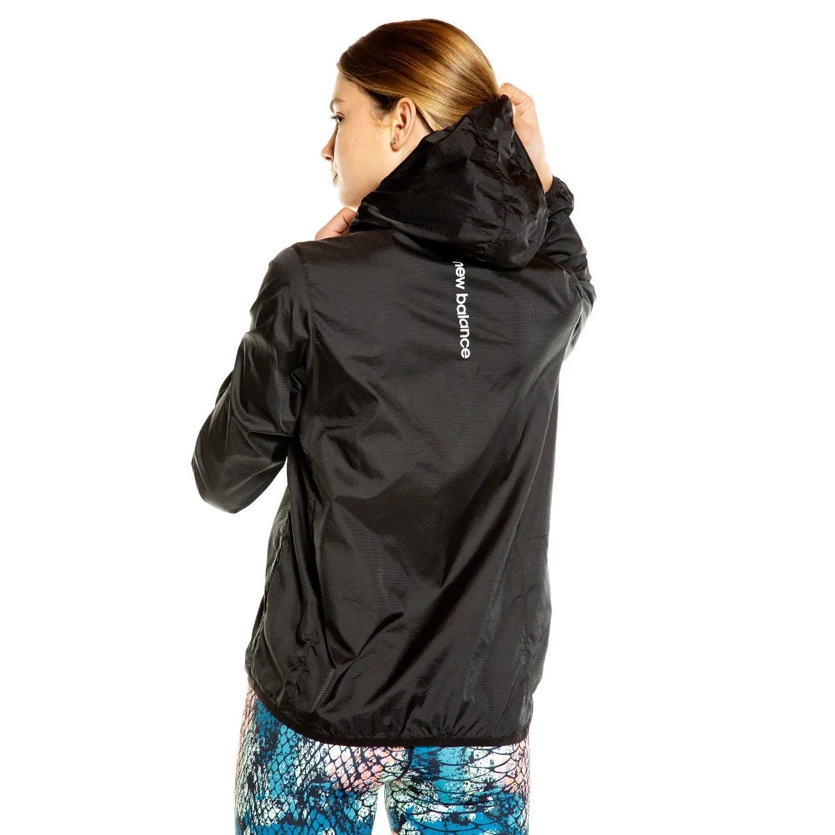 Cortaviento Running Mujer New Balance Empacable Negro