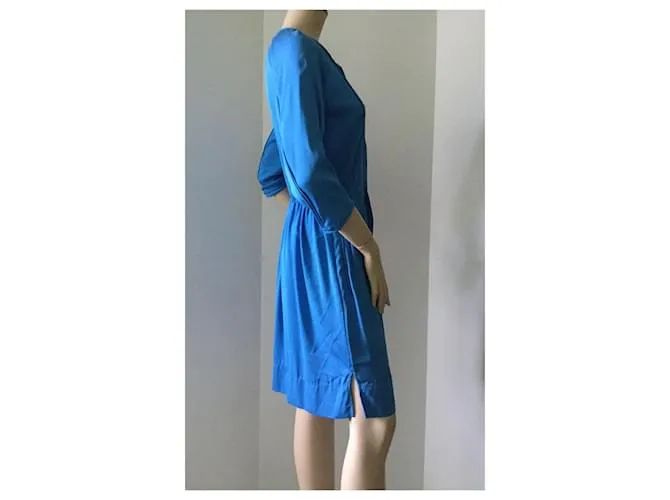 Diane Von Furstenberg Vestido DvF Apona de seda en azul real 