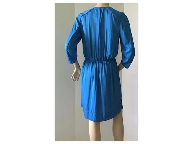 Diane Von Furstenberg Vestido DvF Apona de seda en azul real 