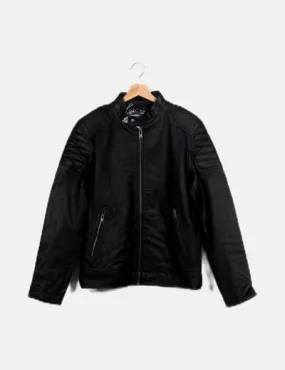 Jack & Jones Chaqueta negra biker