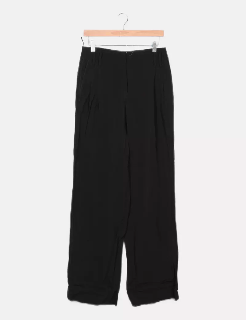 Massimo Dutti Pantalón negro ancho