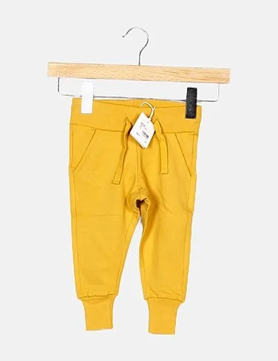 Maxomorra Pantalón de chandal amarillo