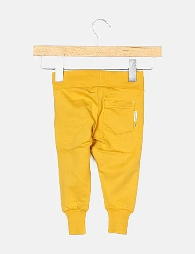 Maxomorra Pantalón de chandal amarillo