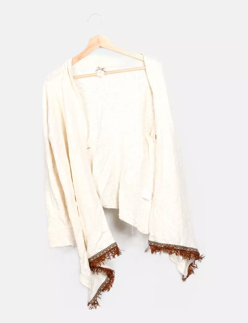 NoName Chaqueta beige detalle bordado