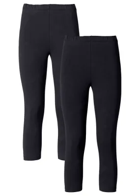 Pack de 2 leggings cropped Negro-negro