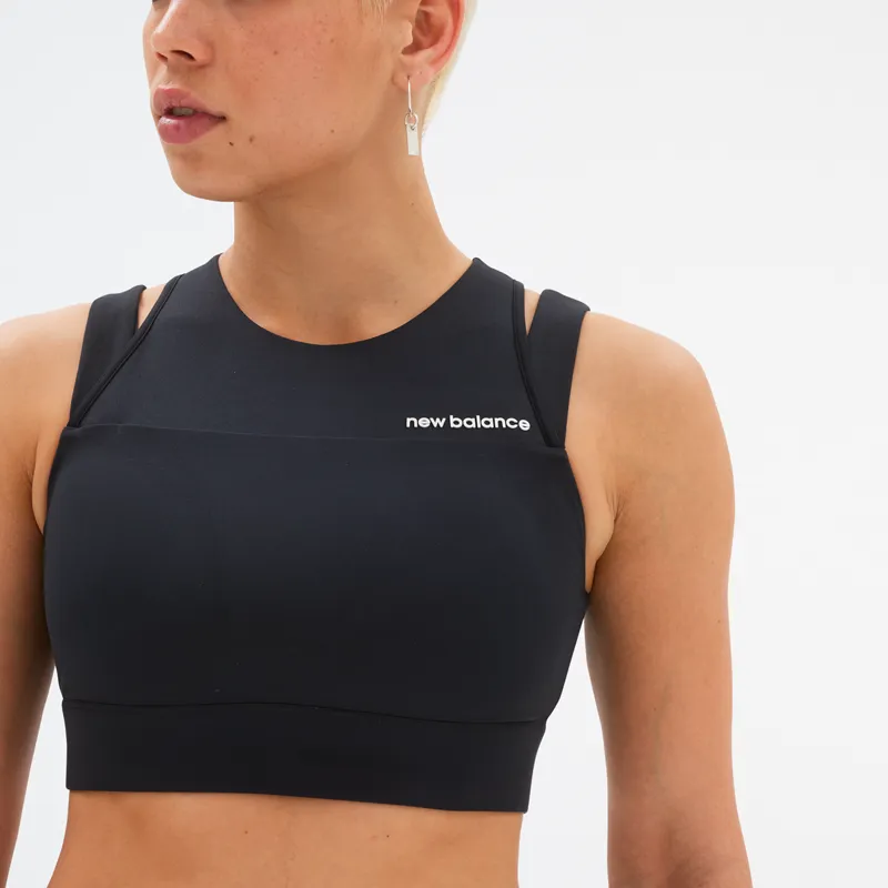 Peto Running Mujer New Balance  Shape Shield Crop Bra Negro