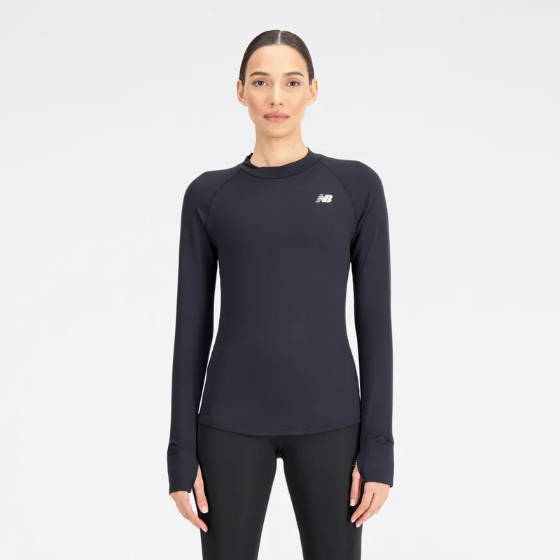 Polera Manga Larga Running Mujer New Balance Q Speed 1NTRO Negra