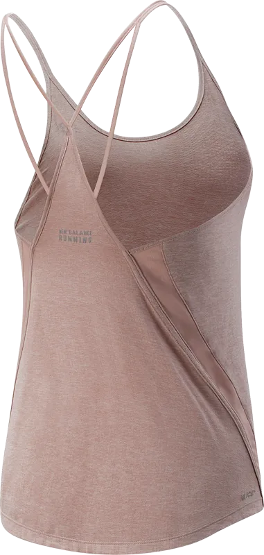 Polera Running Mujer New Balance Impact Run Tank Sin Mangas Rosado