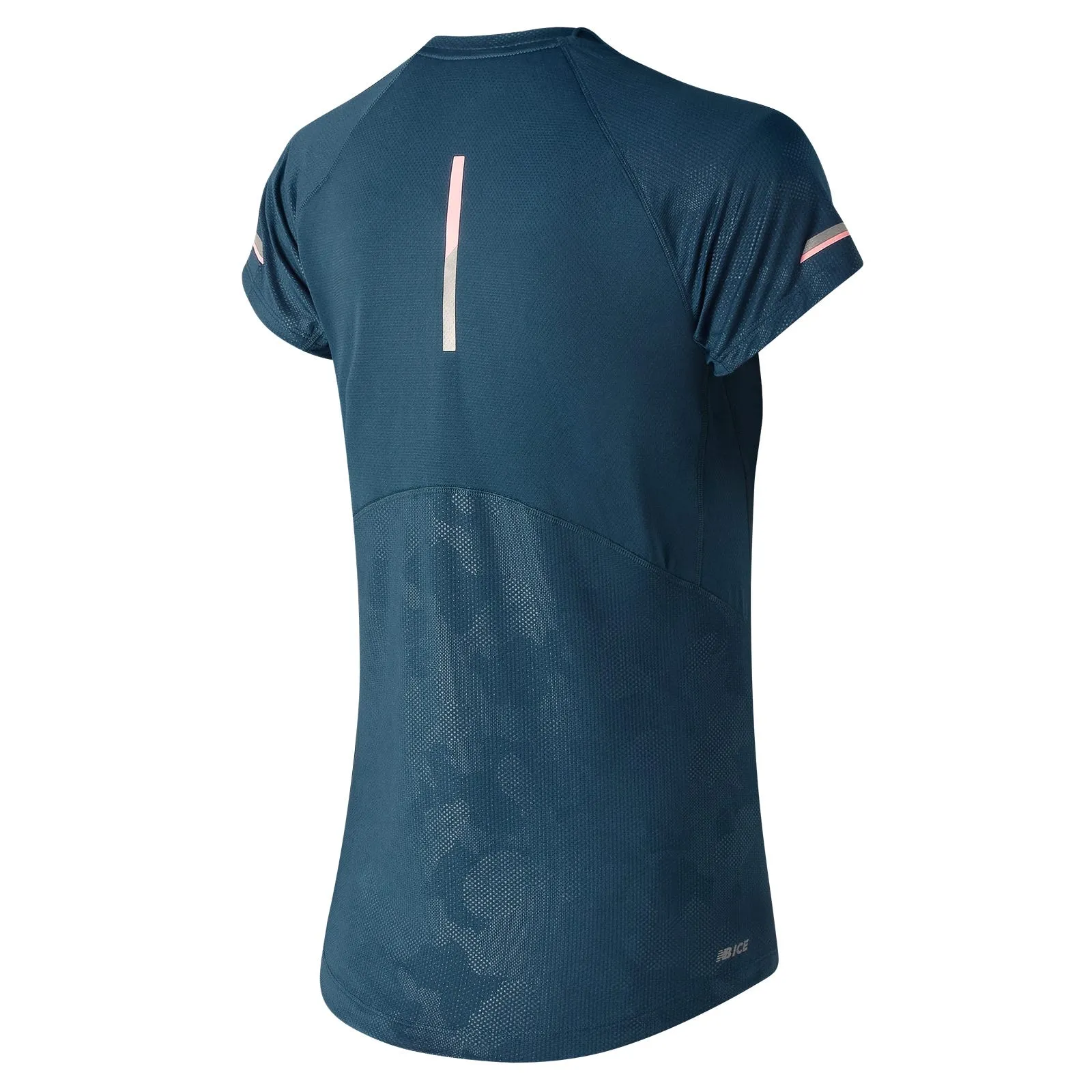 Polera Running Mujer New Balance Printed NB Ice 2.0 Azul Petróleo