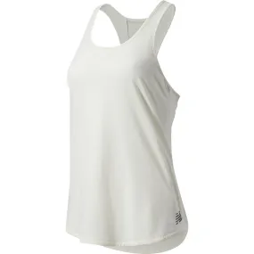 Polera Running Mujer New Balance Q Speed Fuel Jacquard Tank Sin Mangas Blanco