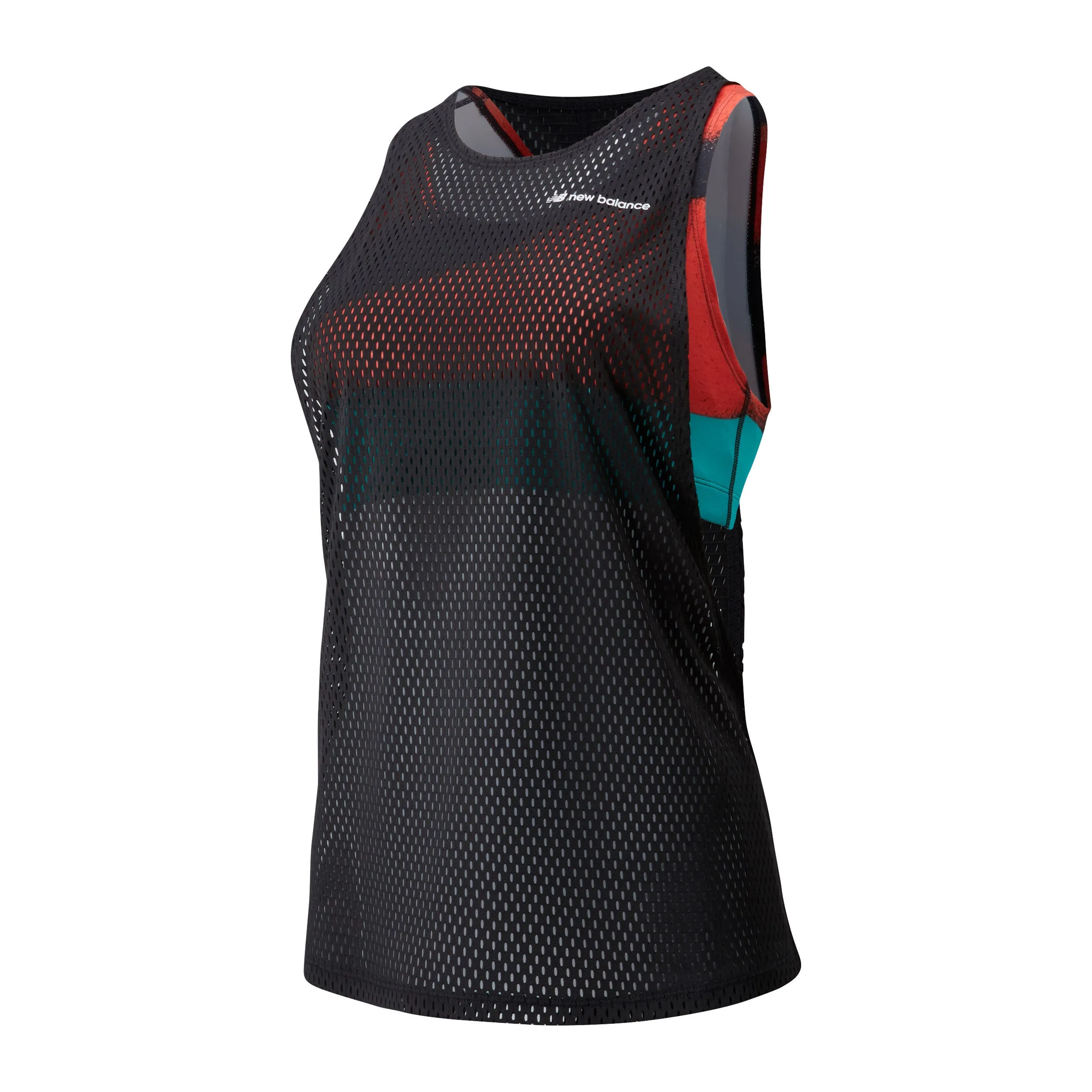 Polera Running Mujer New Balance Sport Style Reeder Graphic Tank Negro