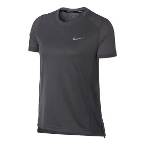 Polera Running Mujer Nike Miler Top Negra