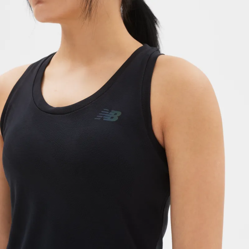 Polera Sin Mangas Running Mujer New Balance Q Speed Jacquard Negra