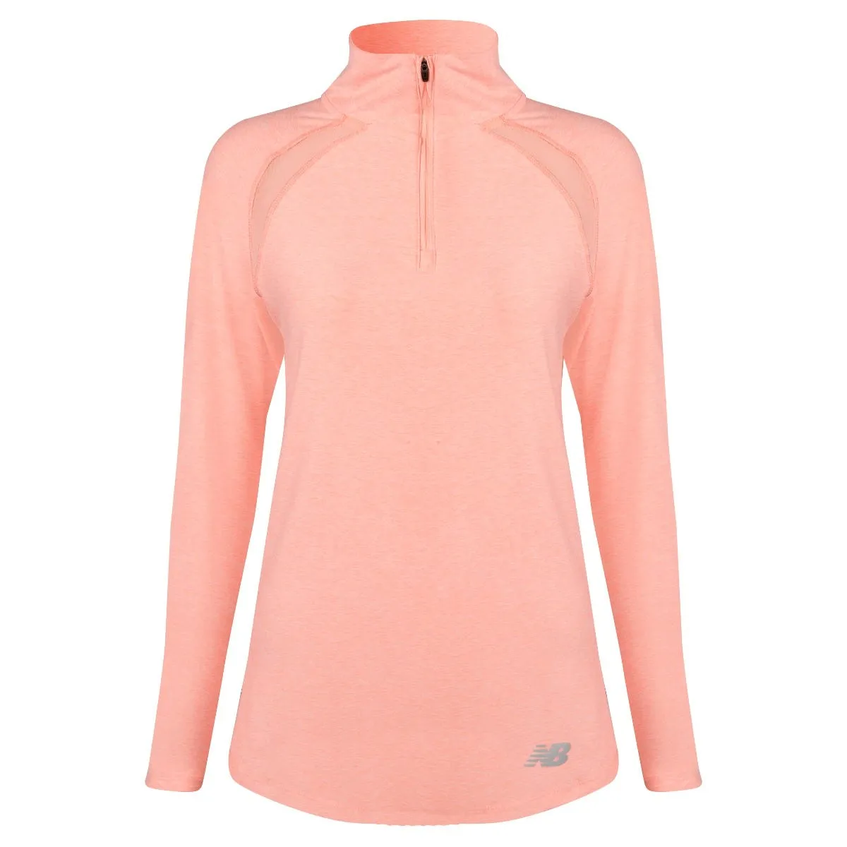 Polerón Running Mujer New Balance Full Zip Quarter Rosado