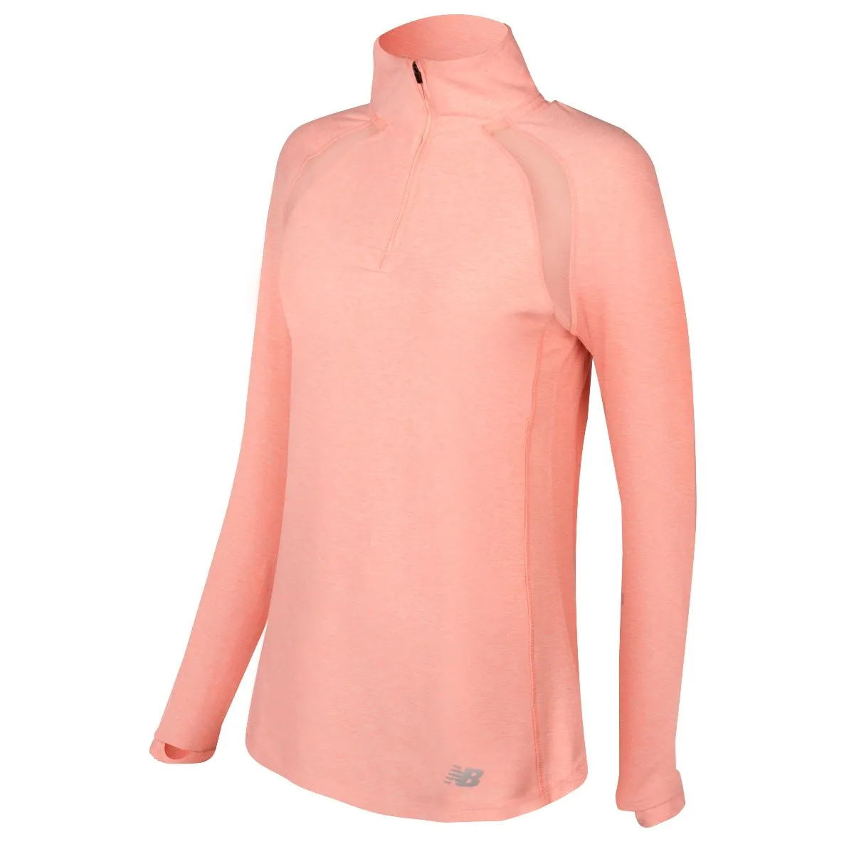 Polerón Running Mujer New Balance Full Zip Quarter Rosado