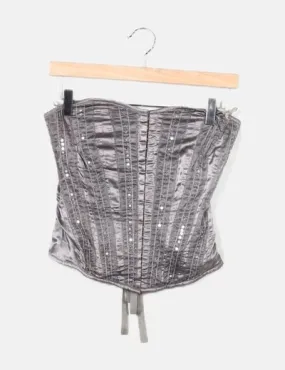 Rise Corsets gris abalorios