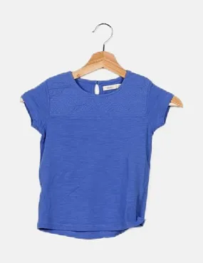 Sfera Camiseta azul bordado