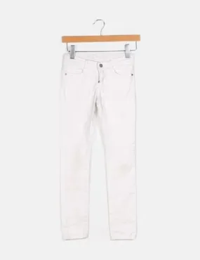 Sfera Pantalón denim blanco slim