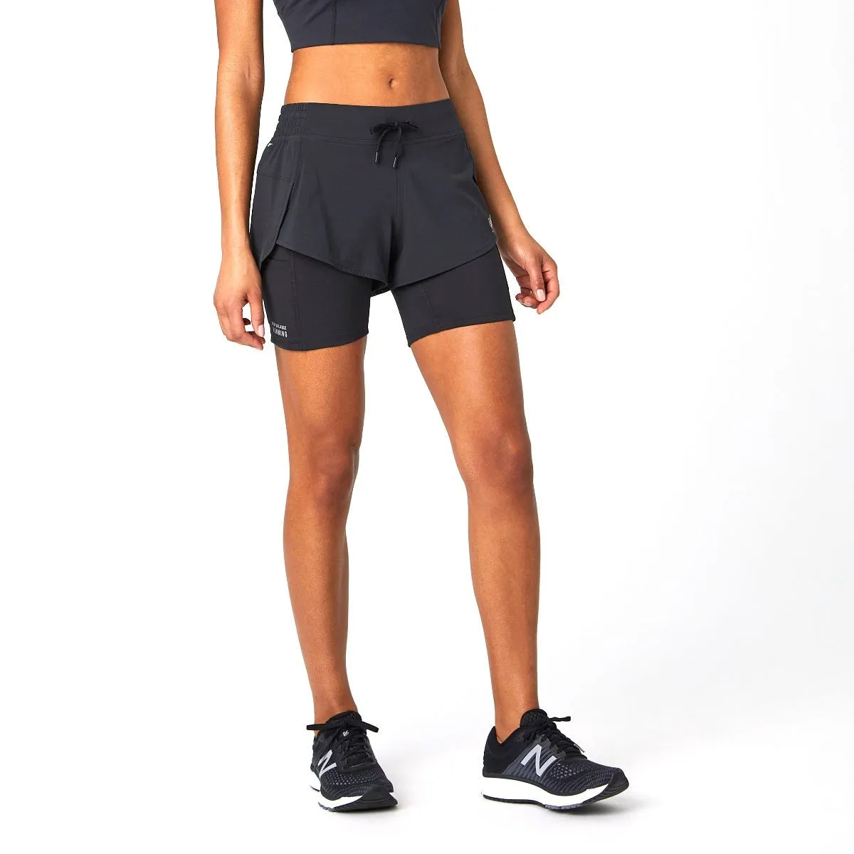 Short Running Mujer New Balance Impact Run 2 en 1 Negro