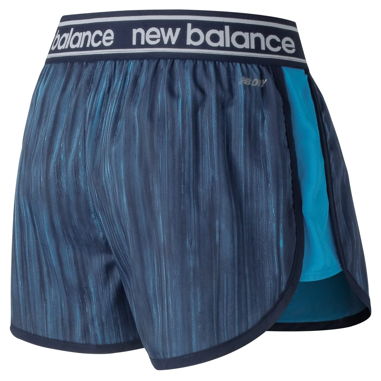 Short Running Mujer New Balance Printed Accelerate 2.5" Azul Petróleo