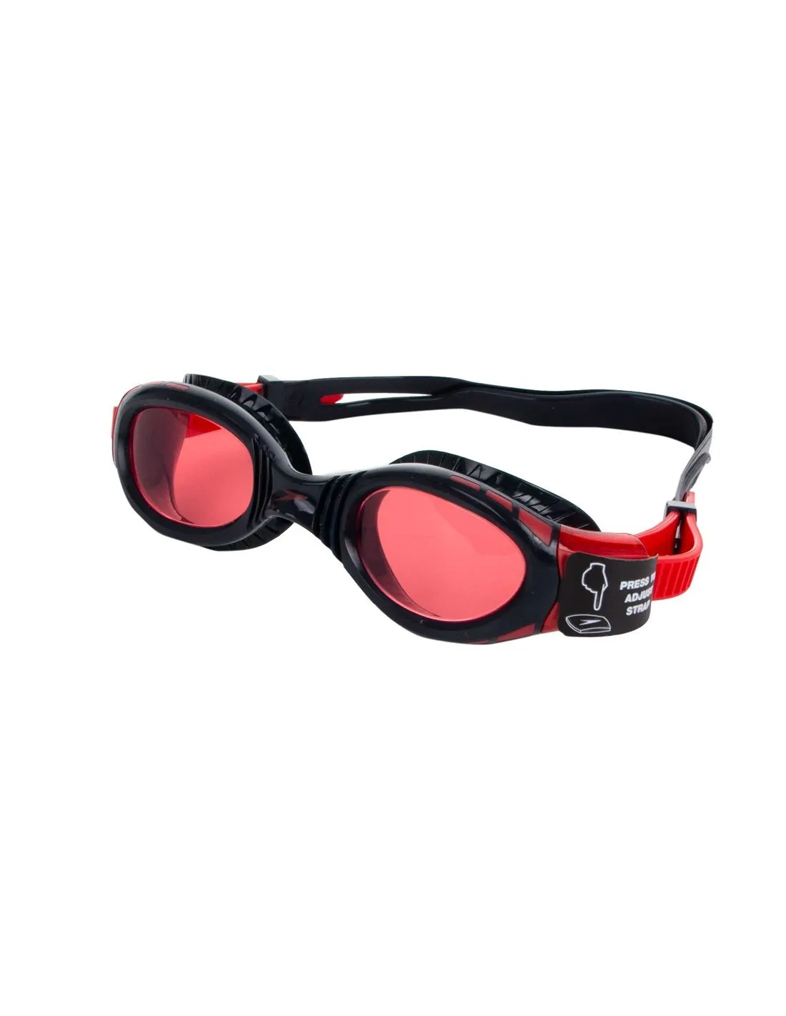 SPEEDO - Gafas acuáticas rojo y negro Futura Biofuse Flexiseal Niño/a