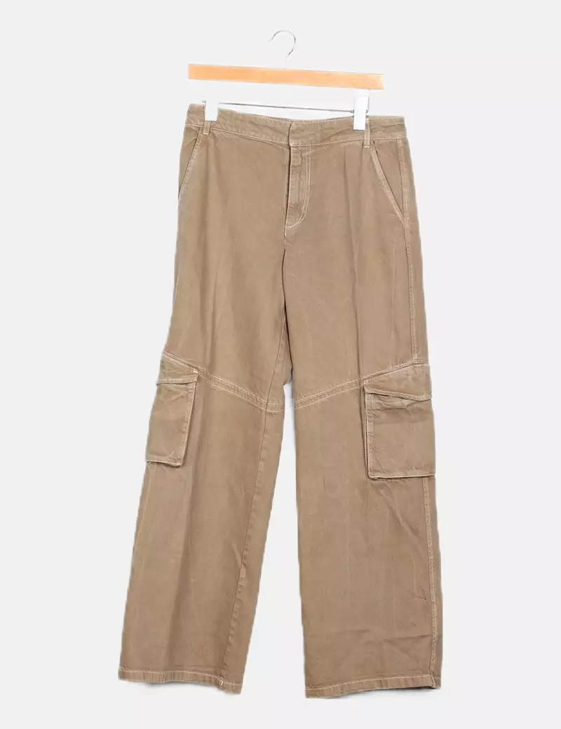 Zara Denim beige cargo