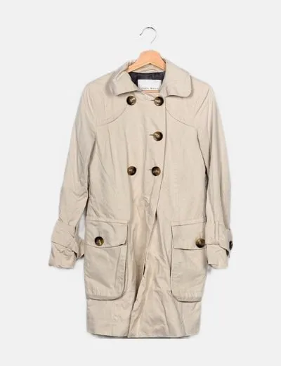 Zara Gabardina beige básica