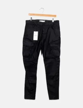 Zara Pantalón negro cargo